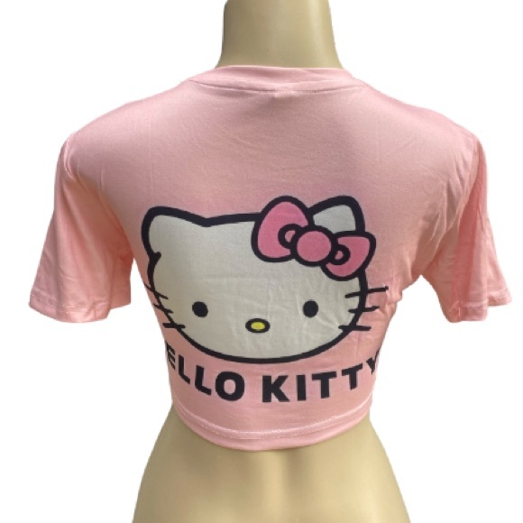 Hello Kitty crop t shirt. Size L - Picture 3 of 4